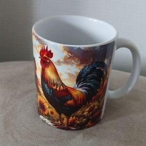 Rooster Ceramic Coffee Mug - Multicolor